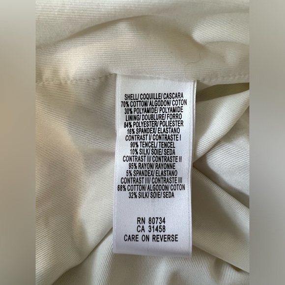 New BCBG Max Azria Runway Bubble Hem Dress Twist Back L Ivory Pink - Picture 8 of 8